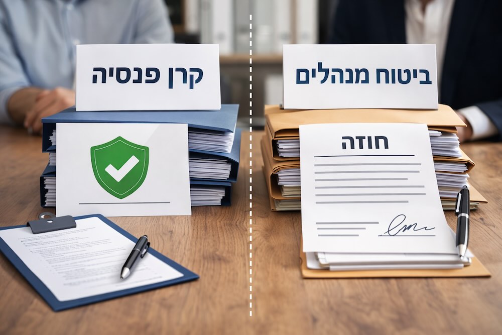 מה ההבדל בין קרן פנסיה לביטוח מנהלים
